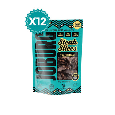 Traditional Beef Biltong Steak Slices - 12 Pack